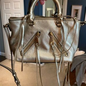 Gold Rebecca Minkoff crossbody mini bag
